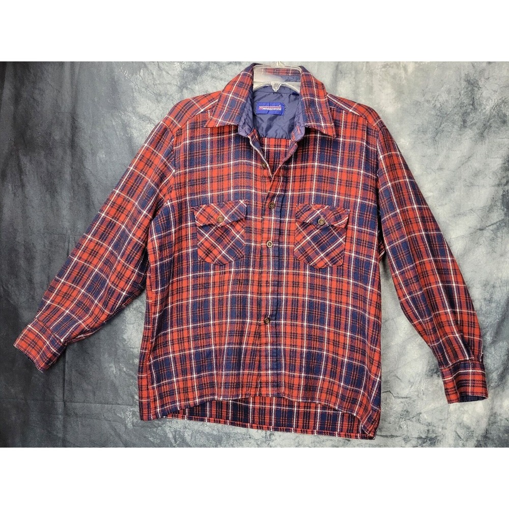 Windbreaker Flannel Shirt Mens SZ Large